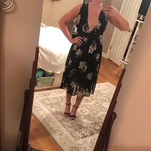 Lulus black floral dress